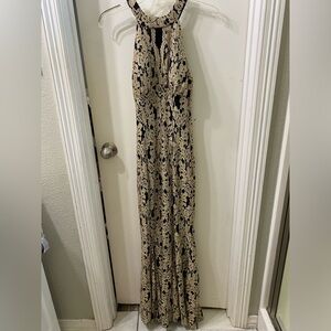 Black and gold formal dress